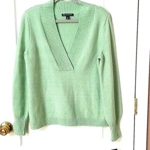 Womens INC deep V soft sweater